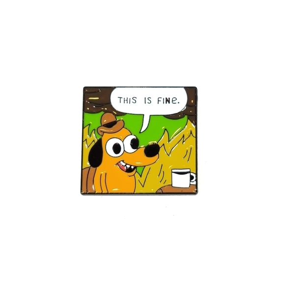 This is Fine Dog Enamel Pin NWOT - Picture 2 of 4